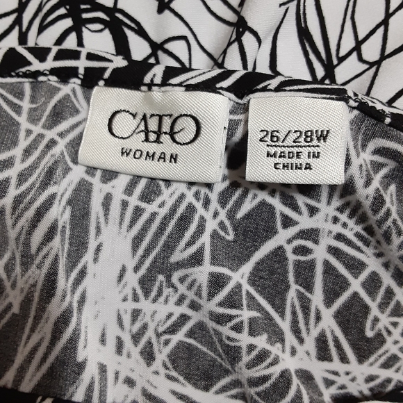 Cato Woman black and white tunic, 26/28W - Picture 4 of 6